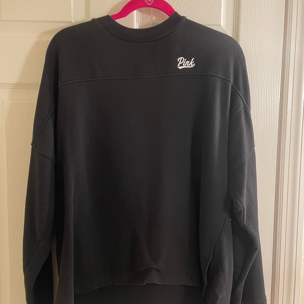 PINK Victoria’s Secret Black and White Logo Sweatshirt Sweatshirt/ Size:L